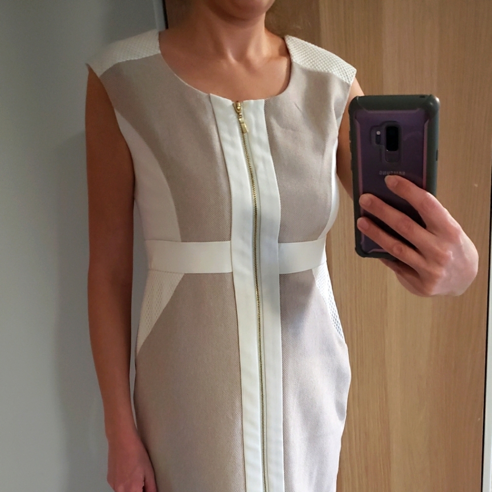 Beige, cream dress, size 6